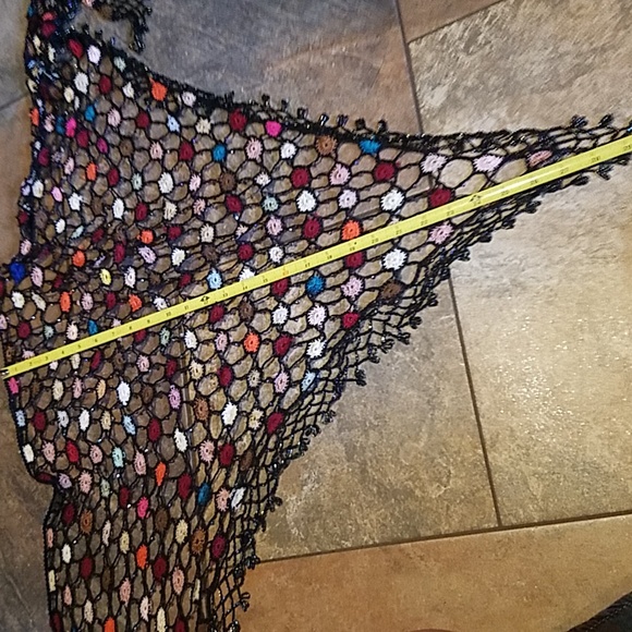 Boho Embroirdered Shawl/Scarf/Wrap - Picture 7 of 11